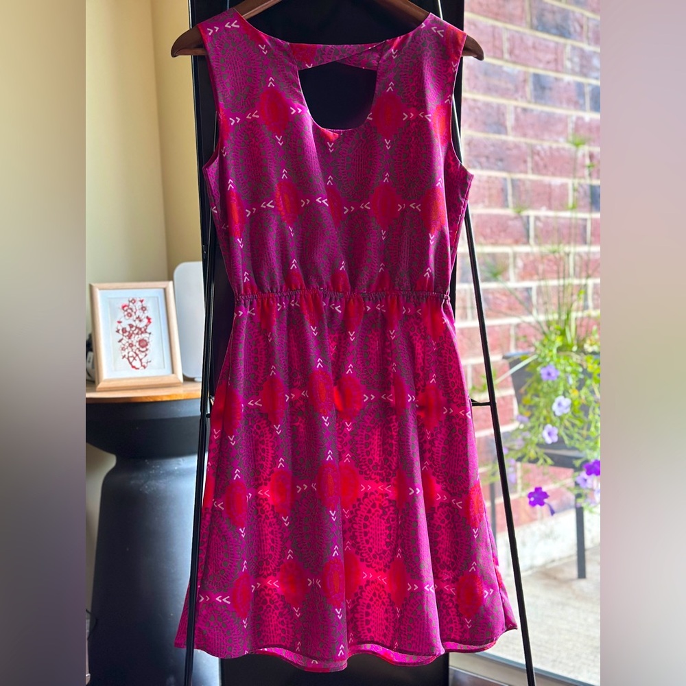 GAP Red Sleeveless Scoop Neck Sundress Casual - Picture 6 of 6